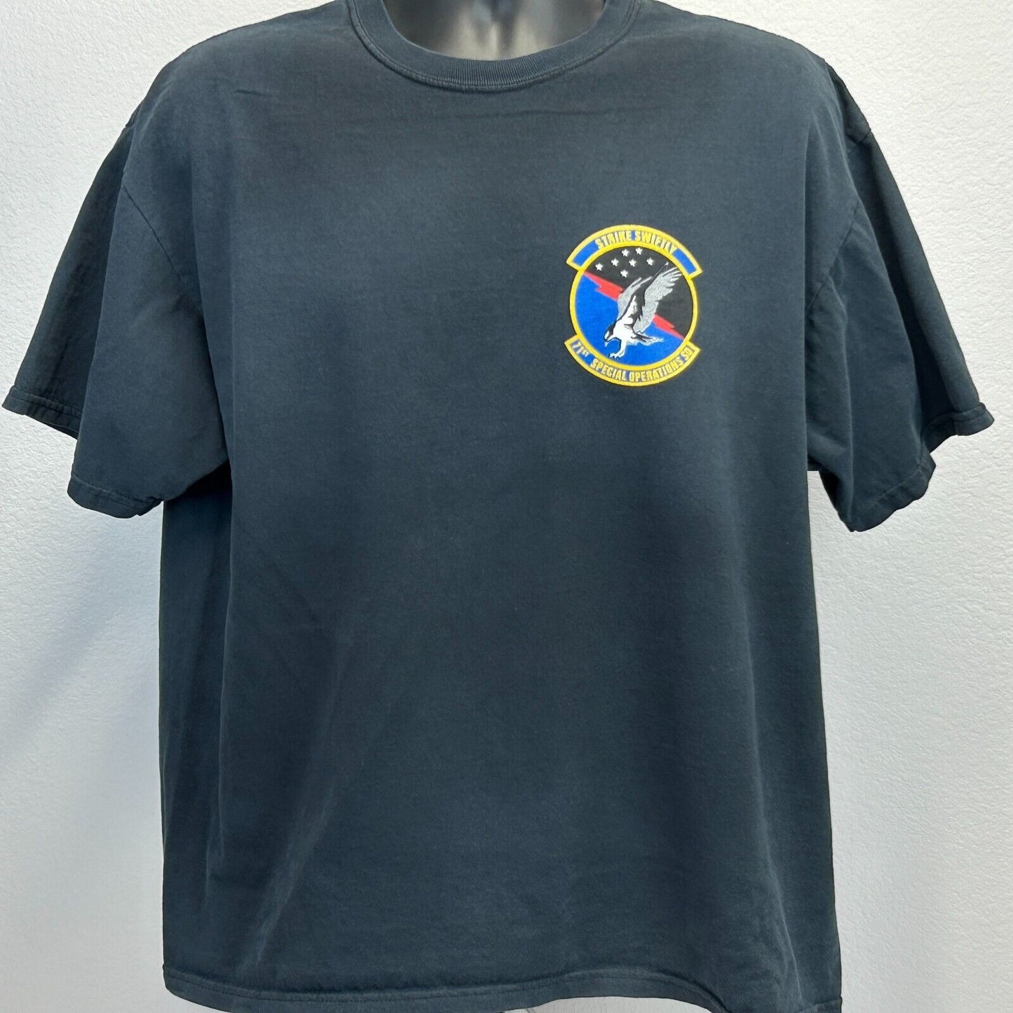 Camiseta Osprey CV-22, talla extra grande, 71.º escuadrón de operaciones especiales, USAF, para hombre, color negro