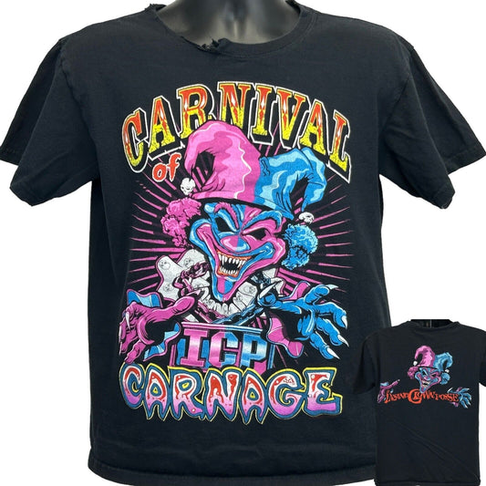 Insane Clown Posse T Shirt Medium ICP Carnival of Carnage Juggalo Tee Mens Black