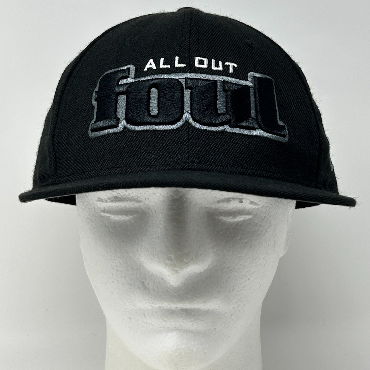 All Out Foul Hat Cap New Era Heffs Barbershop San Francisco Black Fitted 7 3/4