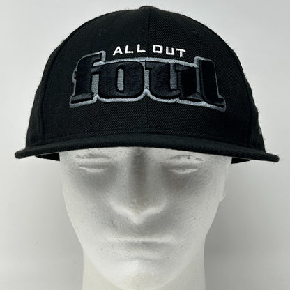 All Out Foul Hat Cap New Era Heffs Barbershop San Francisco Black Fitted 7 3/4
