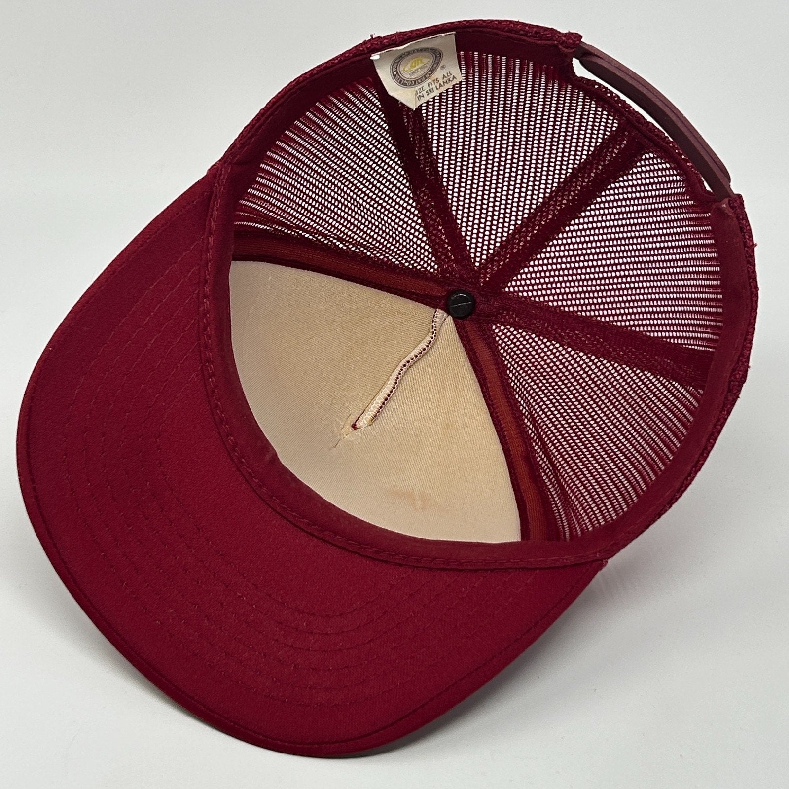 Vintage 80s Sex Over 60 Trucker Hat Baseball Cap 5 Panel Mesh Snapback Red - Neon Vintage