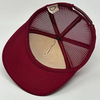 Vintage 80s Sex Over 60 Trucker Hat Baseball Cap 5 Panel Mesh Snapback Red - Neon Vintage
