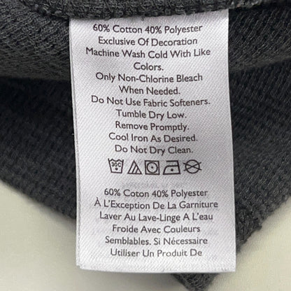 Eddie Bauer Thermal Henley XL X‑Large Gray Cotton Polyester Long Sleeve Shirt