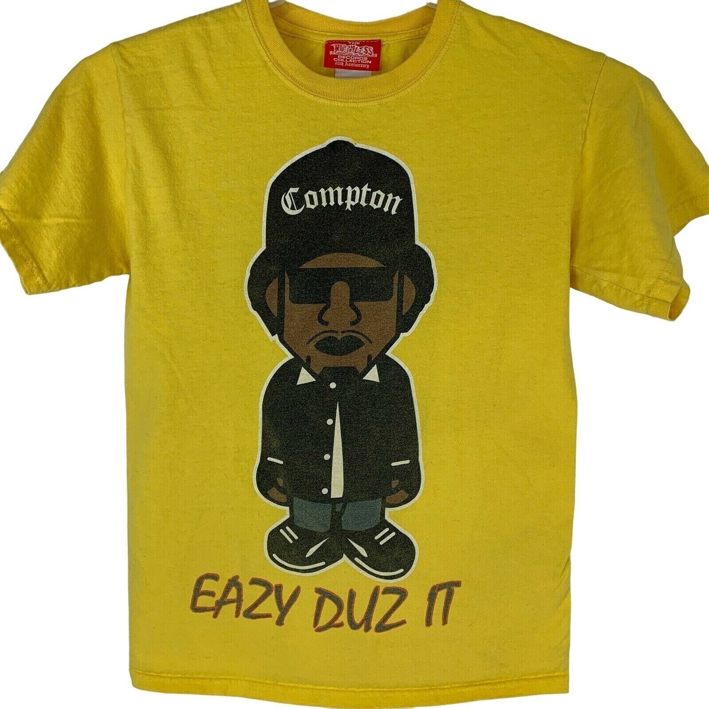 Eazy-E NWA Ruthless Records T Shirt Small Rap Hip Hop 20th 2008 Tee Mens Yellow