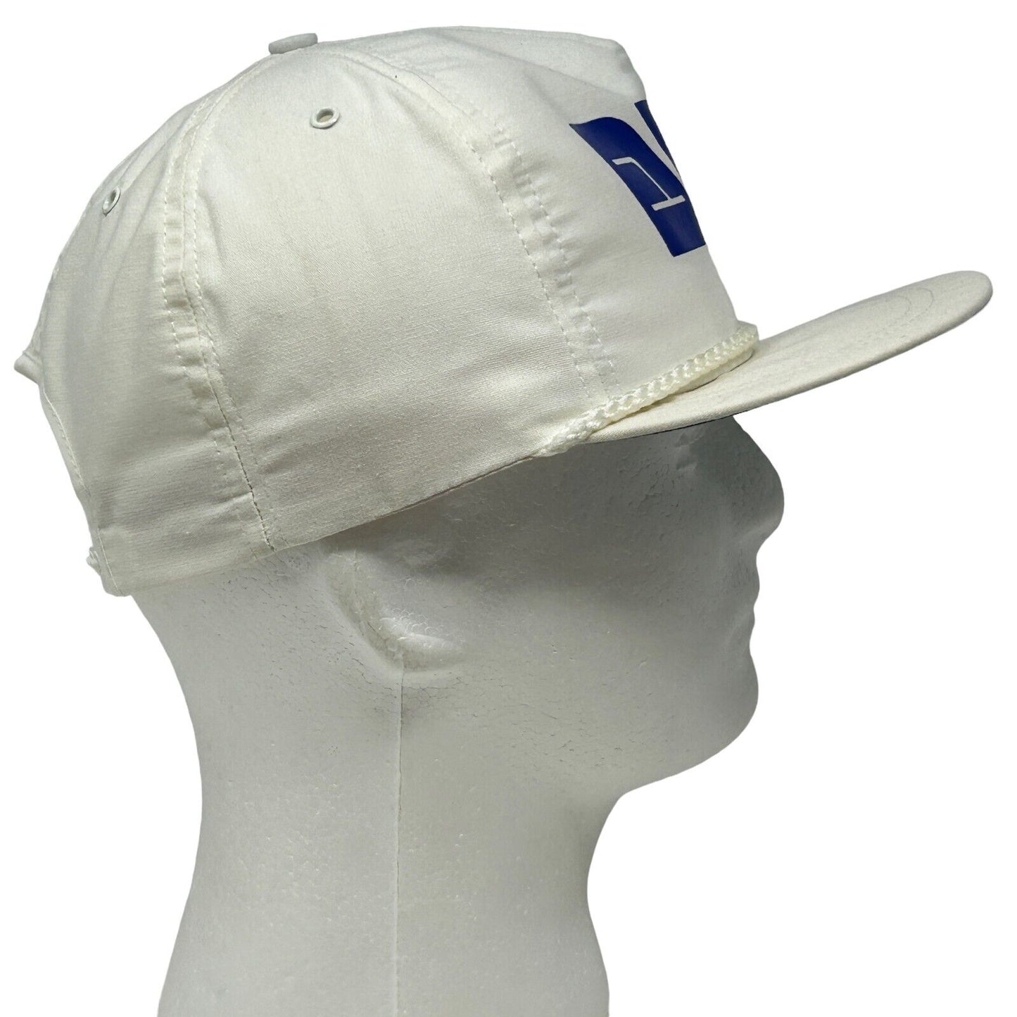 DDP Hat Vintage 80s White Adult Unisex Made In USA Rope Snapback Baseball Cap