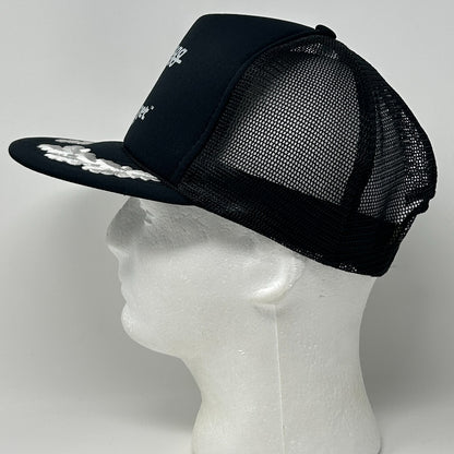 Vintage 90s Cragg Railcharger Trucker Hat Baseball Cap Train Mesh Snapback Black - Neon Vintage