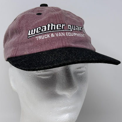 Vintage 90s Weather Guard Dad Hat Baseball Cap Truck Van Equipment Strapback Red