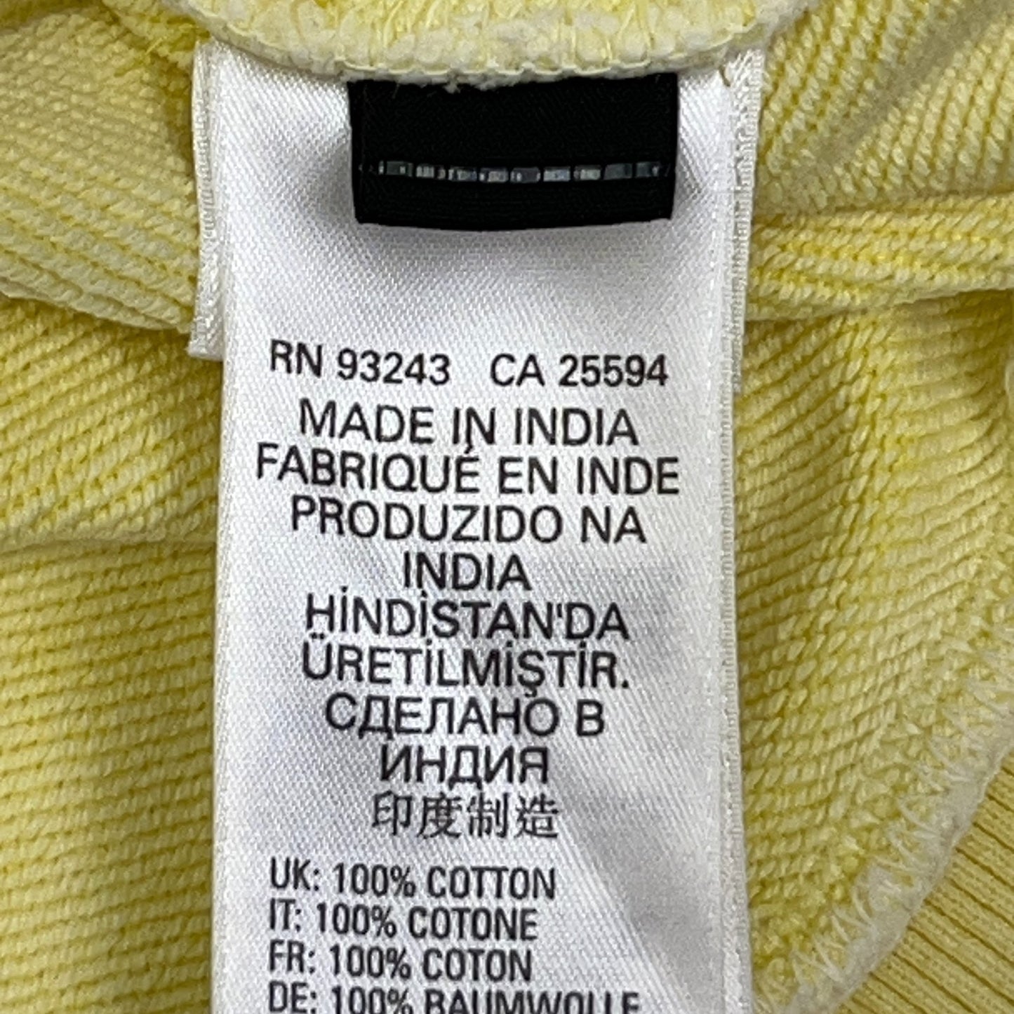 Diesel Tiger Alby B8 Hoodie L Large Yellow Hooded Sweatshirt Long Sleeve Cotton