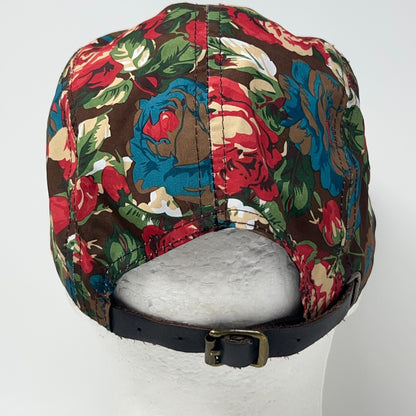 Cali Camp Hat Baseball Cap California Floral Lightweight 5 Panel Strapback Blue
