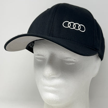 Audi Logo Hat Baseball Cap Cars Automobiles Vehicles 6 Panel Black FlexFit L-XL
