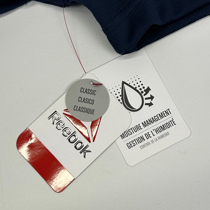 Reebok Classic Performance Polo Shirt Logo Blue Short Sleeve Mens XL X-Large - Neon Vintage