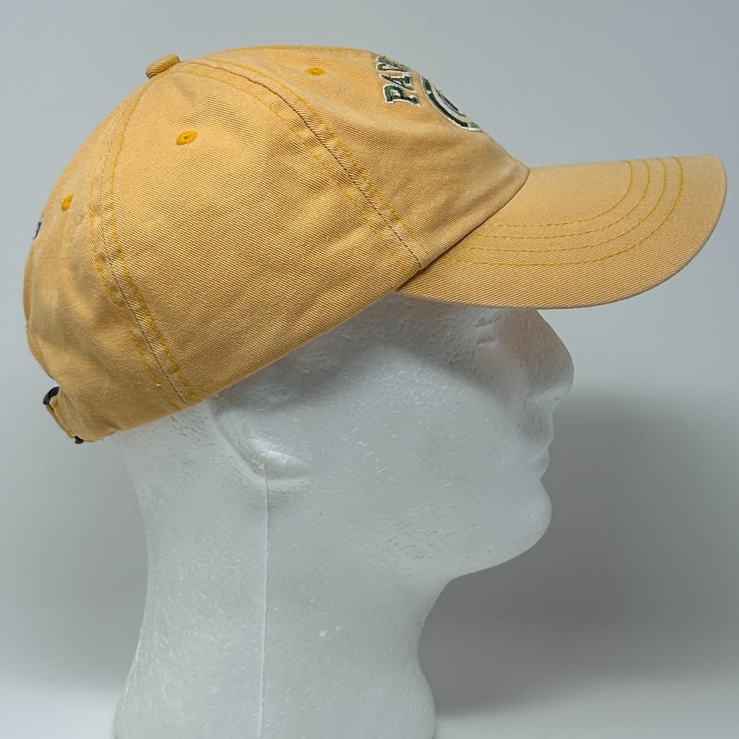 Vintage 90s Green Bay Packers Dad Hat Baseball Cap Yellow NFL Pro Line Strapback