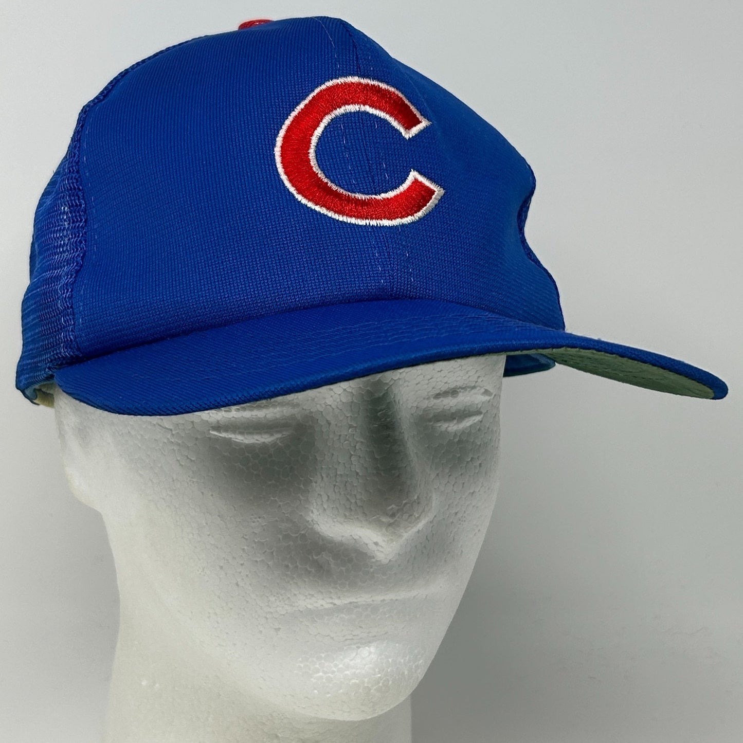 Vintage 80s Chicago Cubs Trucker Hat Baseball Cap UII Blue Mesh Snapback 6 Panel - Neon Vintage
