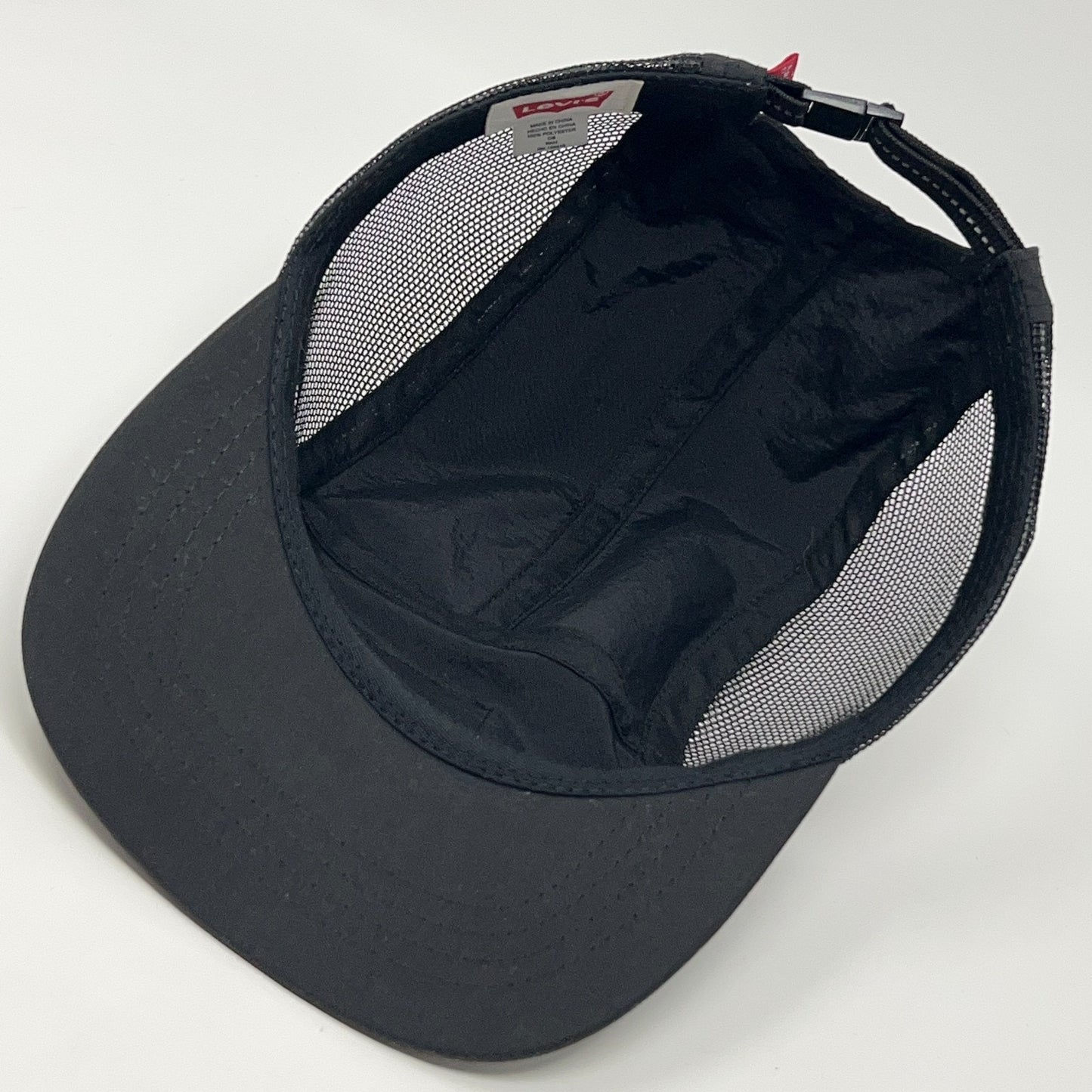Levi Strauss Mesh Vented Camp Hat Baseball Cap Levis 5 Panel Strapback Black