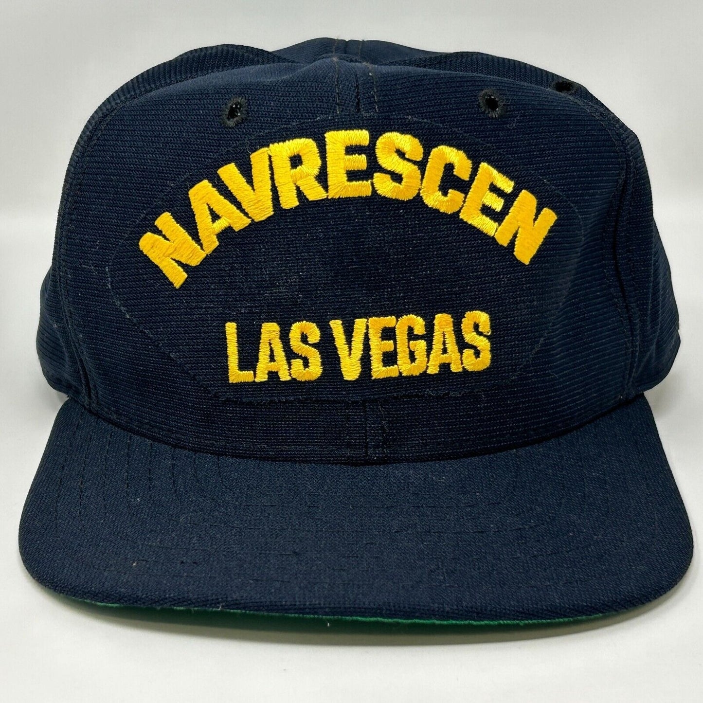 Vintage NAVRESCEN Baseball Hat Cap Las Vegas Naval Reserve Center Blue New Era