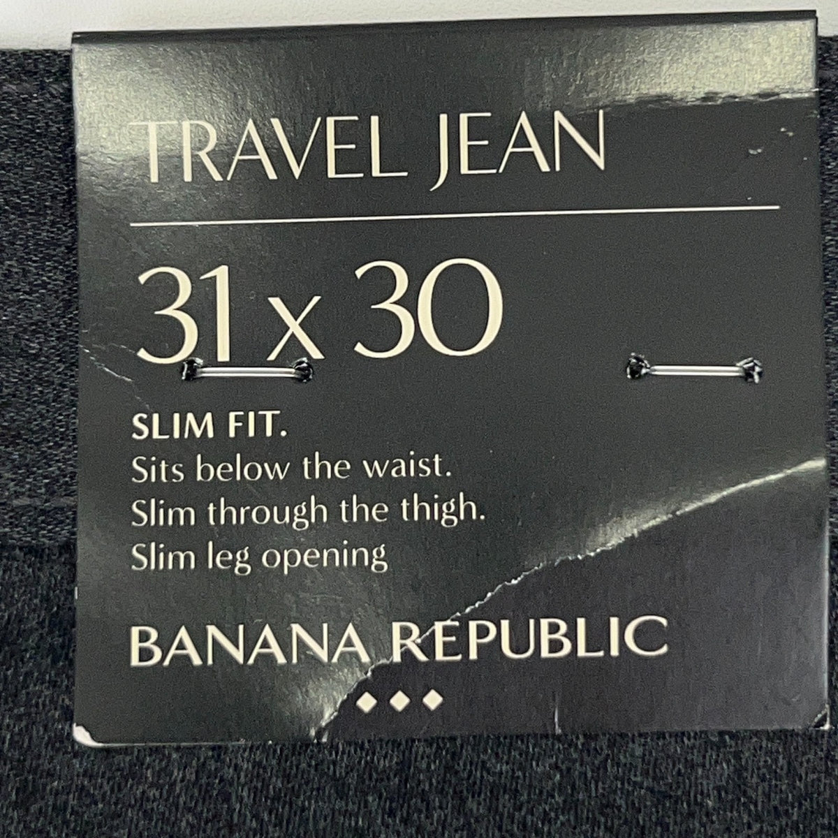 Banana Republic Travel Jeans Mens 31x30 Slim Fit Charcoal Gray Stretch NWT
