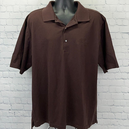 Vintage 90s Mercedes Benz Golf Polo Shirt Mens XL X-Large Brown Fairway & Greene