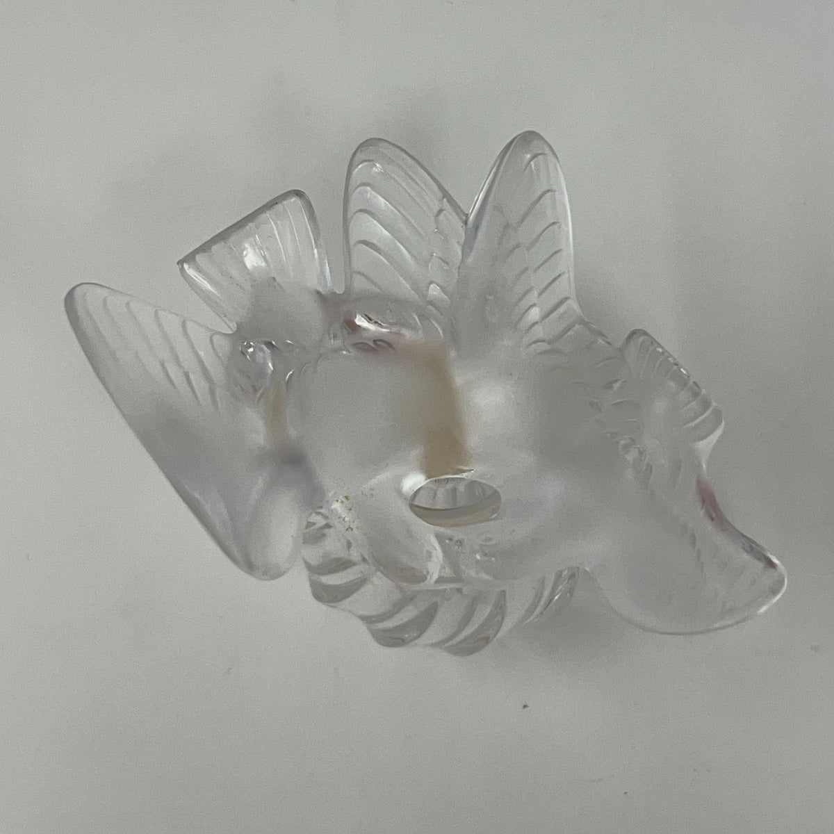 Vintage Nina Ricci L'Air du Temps Lalique Crystal Perfume Bottle 1 Oz Two Doves