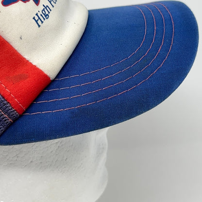 Vintage 80s Bass Cat Fishing Boats Trucker Hat Baseball Cap Mesh Snapback Blue