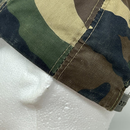 Vintage 90s Buck Stops Here Hat Baseball Cap Hunting Camouflage Green Snapback