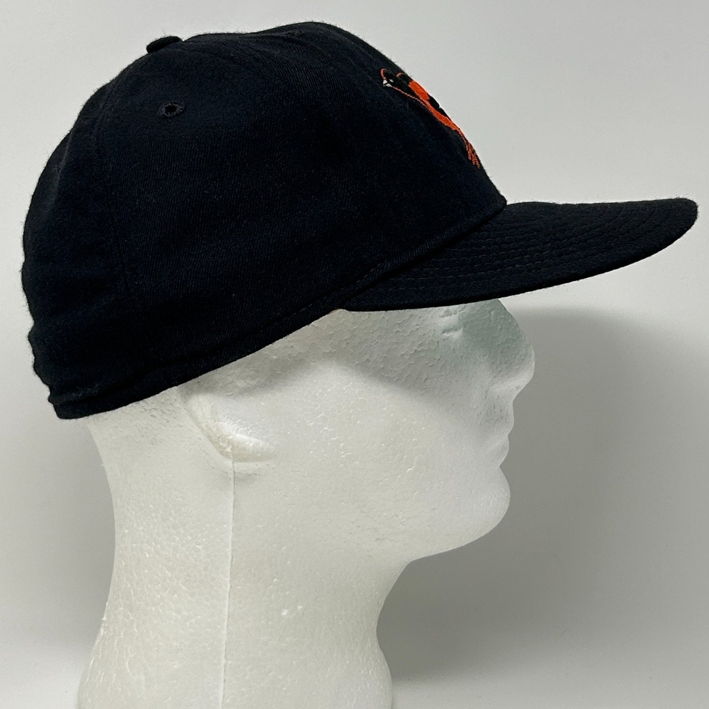 Vintage 90s Baltimore Orioles Hat Baseball Cap New Era USA Black Fitted 7 1/4