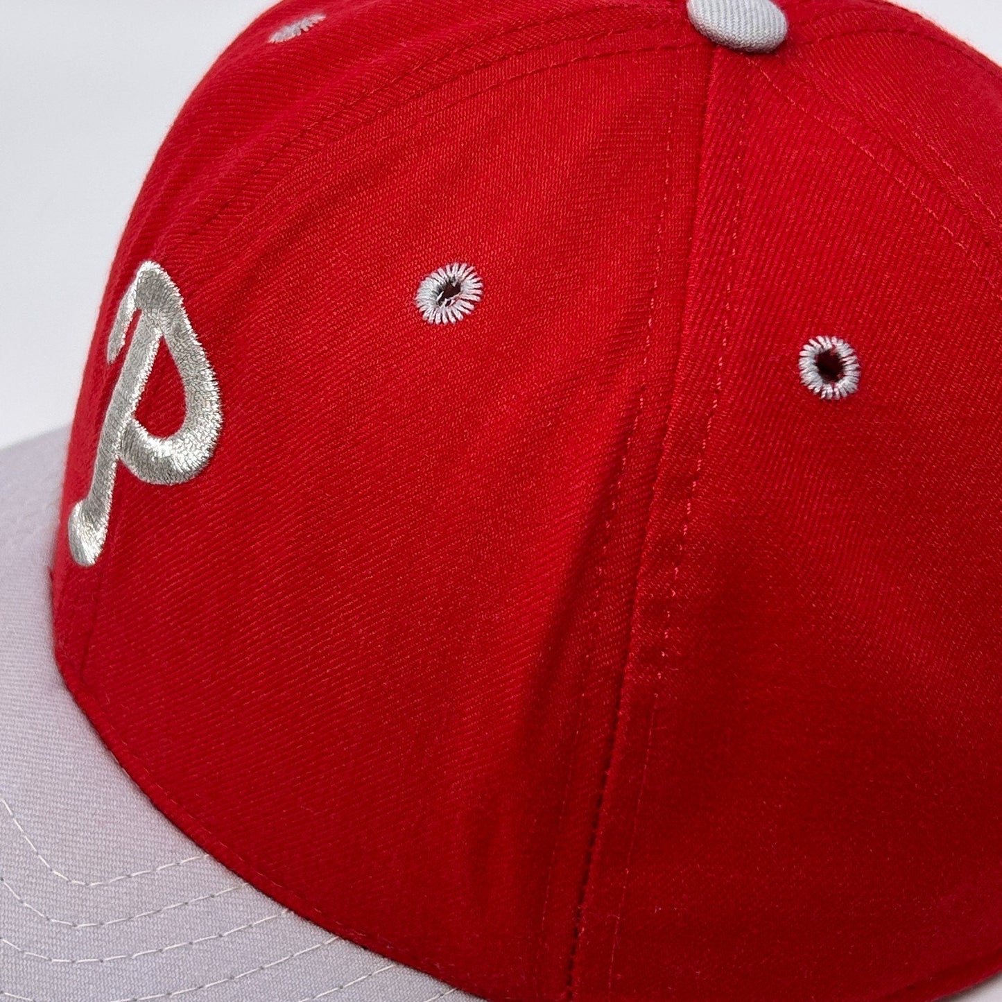 Vintage 90s Philadelphia Phillies Hat Baseball Cap New Era USA Made Snapback Red