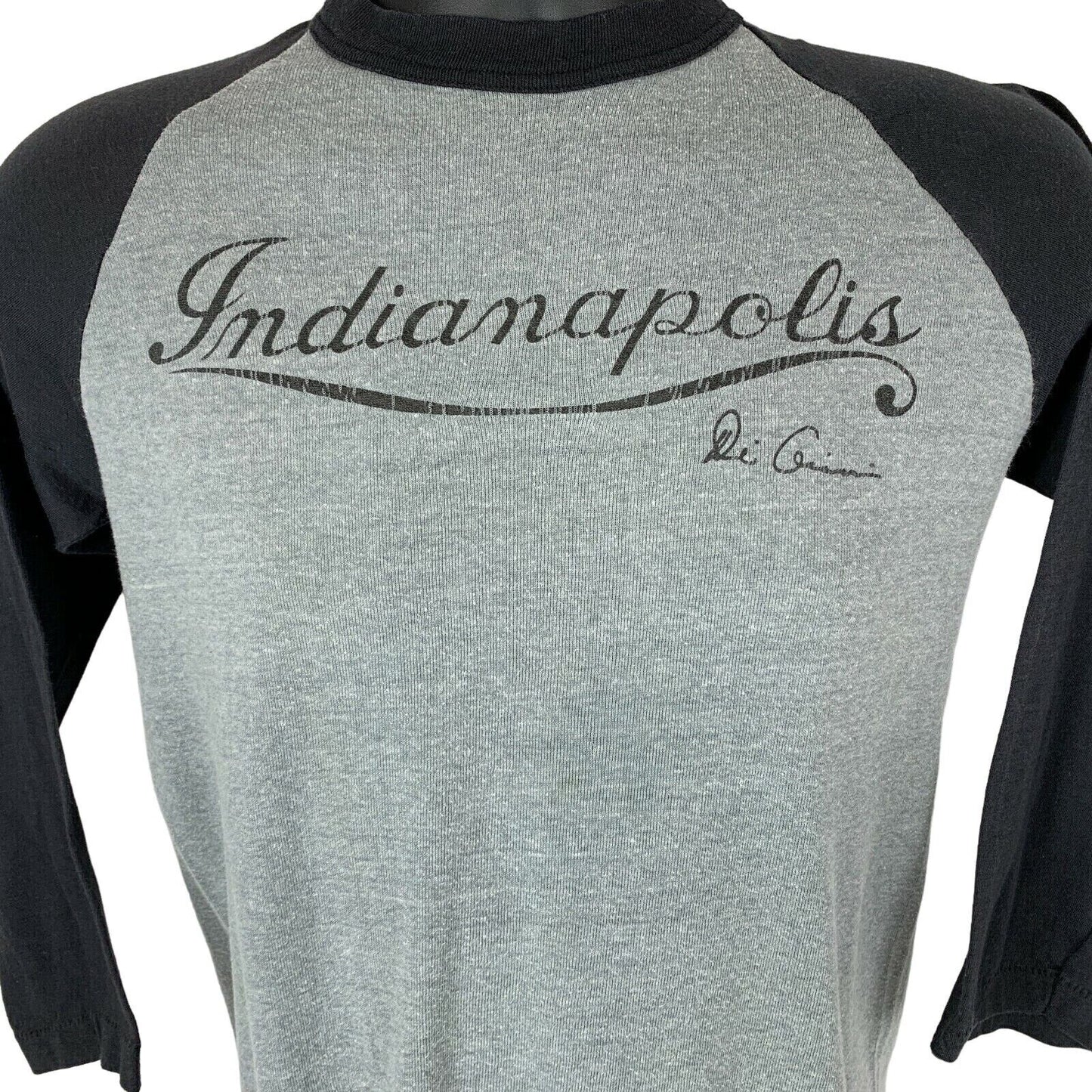 Indianapolis Indiana Vintage 70s 80s Raglan T Shirt Small Gray Made In USA Tee