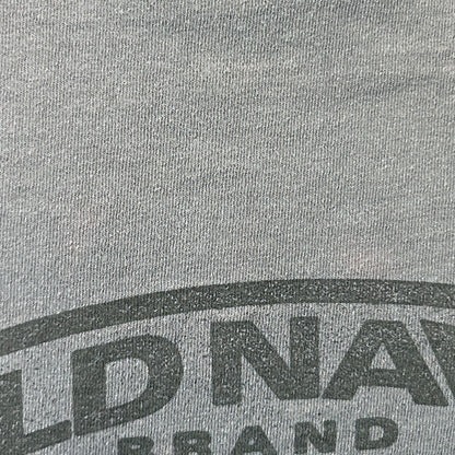 Vintage 90s Old Navy Brand T Shirt Made In USA Gray Graphic Tee Mens XL X-Large