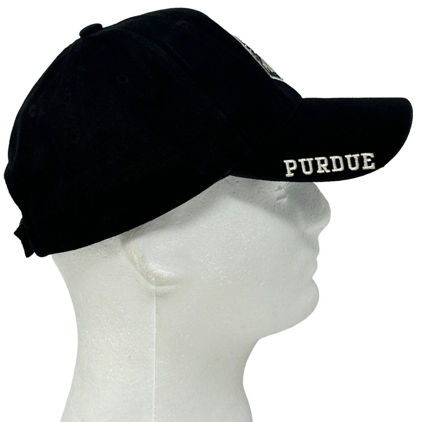 Gorra de béisbol con correa trasera negra de los Boilersmakers de la Universidad de Purdue Russell Athletic