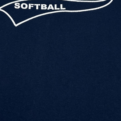 Vintage 90s Winchester Softball Henley T Shirt Made In USA Blue Mens M Medium