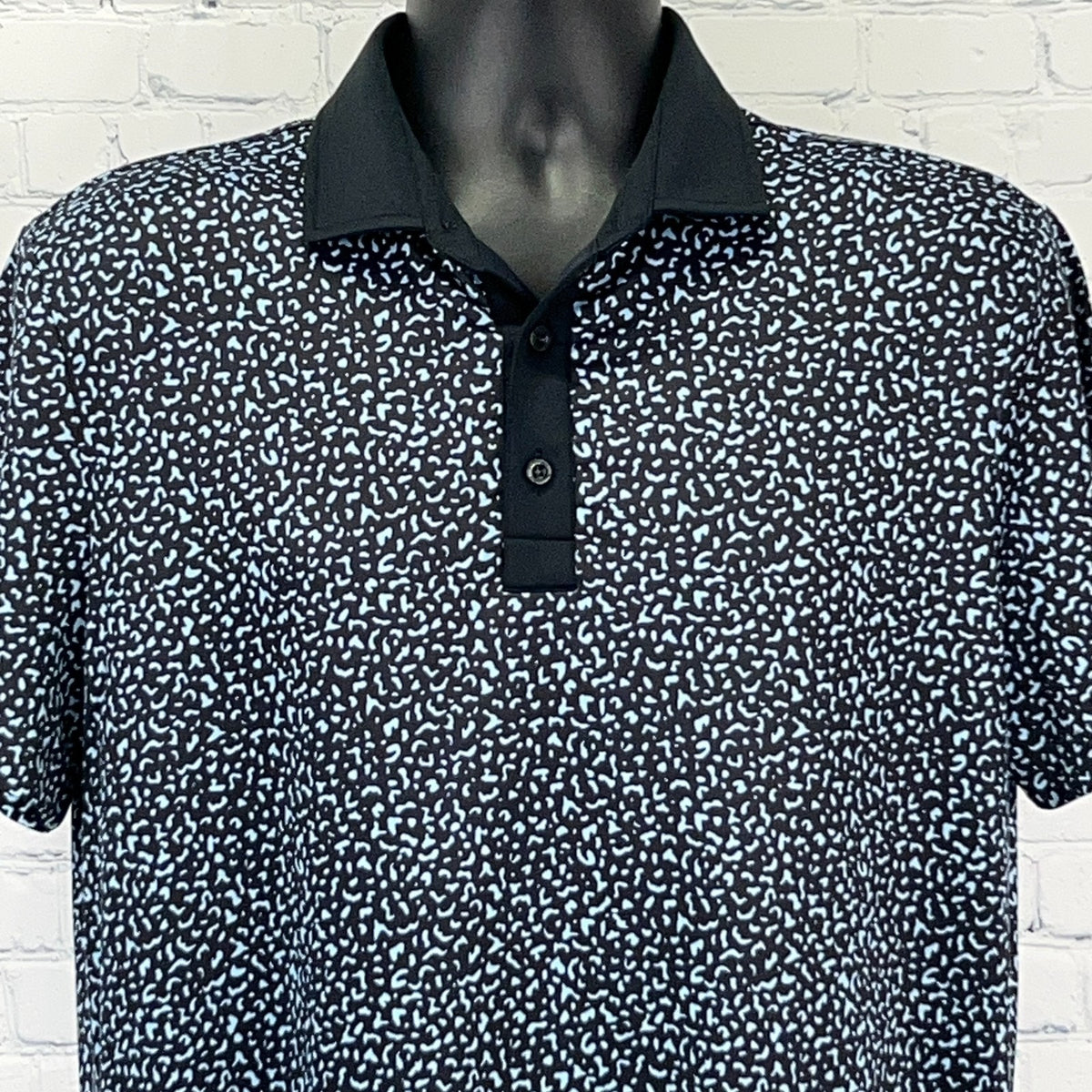 REDVANLY Golf Polo Shirt Mens M Medium Black Short Sleeve Golfer Golfing Stretch