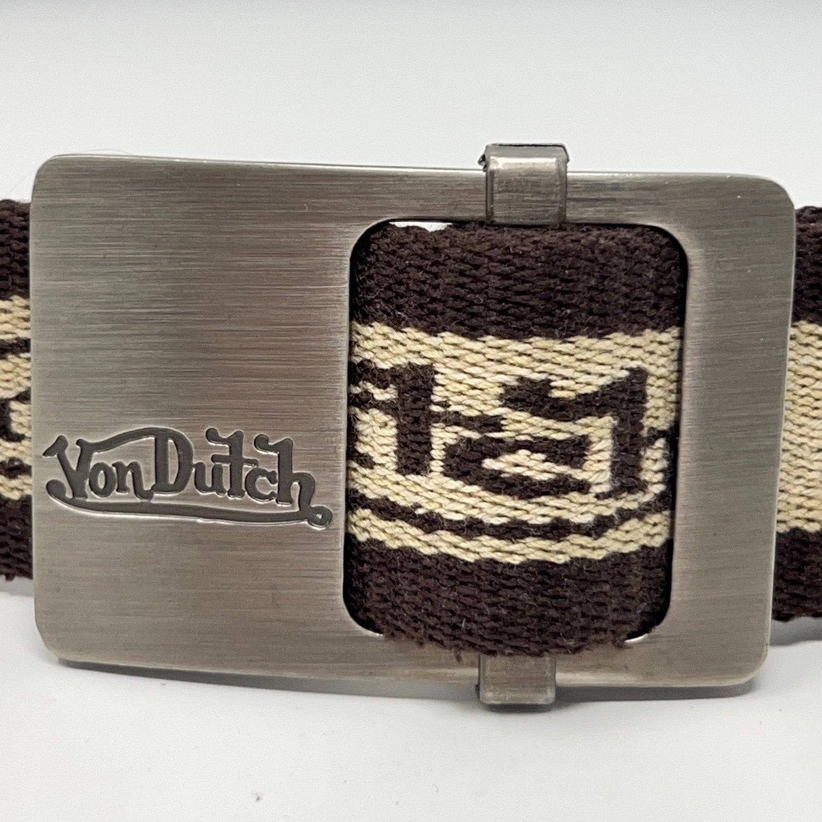 Von Dutch Belt and Buckle in Brown Beige | Neon Vintage