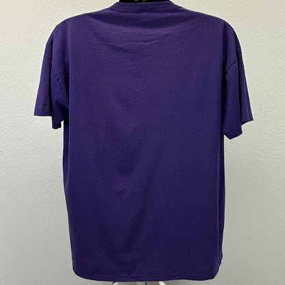 Vintage 90s Three Rivers Baseball T Shirt Short Sleeve USA Purple Tee XL X-Large