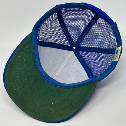 Vintage 80s Chicago Cubs Trucker Hat Baseball Cap UII Blue Mesh Snapback 6 Panel - Neon Vintage