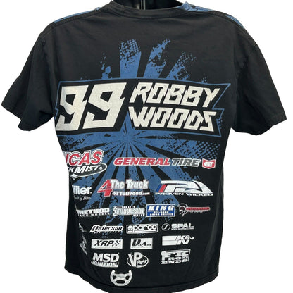 Robby Woods T Shirt Large Off Road Racing 4x4 Trucks Motorsports Tee Mens Black