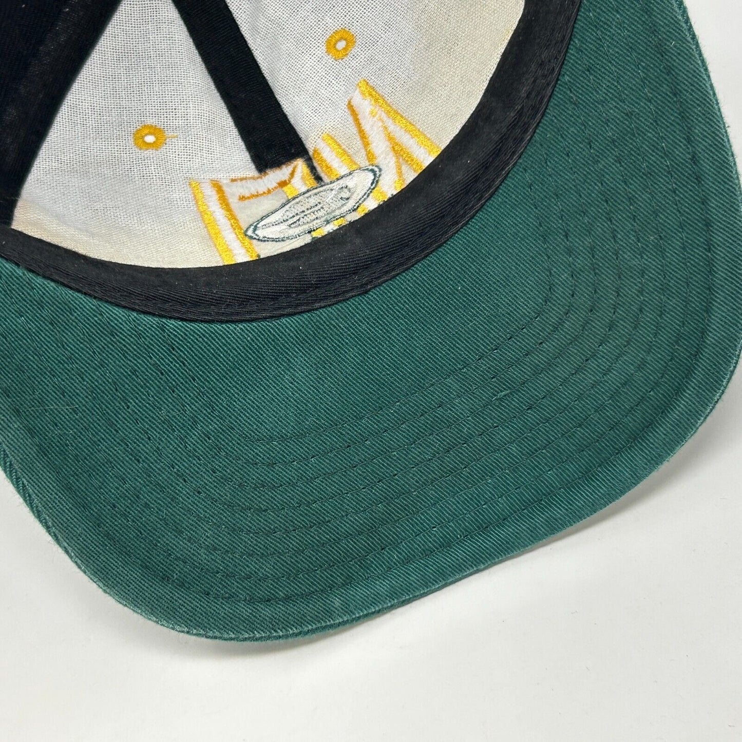 Gorra de béisbol vintage de los Green Bay Packers, negra, años 90, snapback, jugador profesional de la NFL