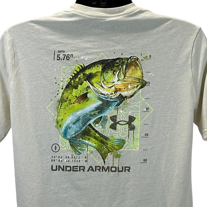 Under Armour Freshwater DVSN Division T Shirt Fishing Fisherman Ivory L Large