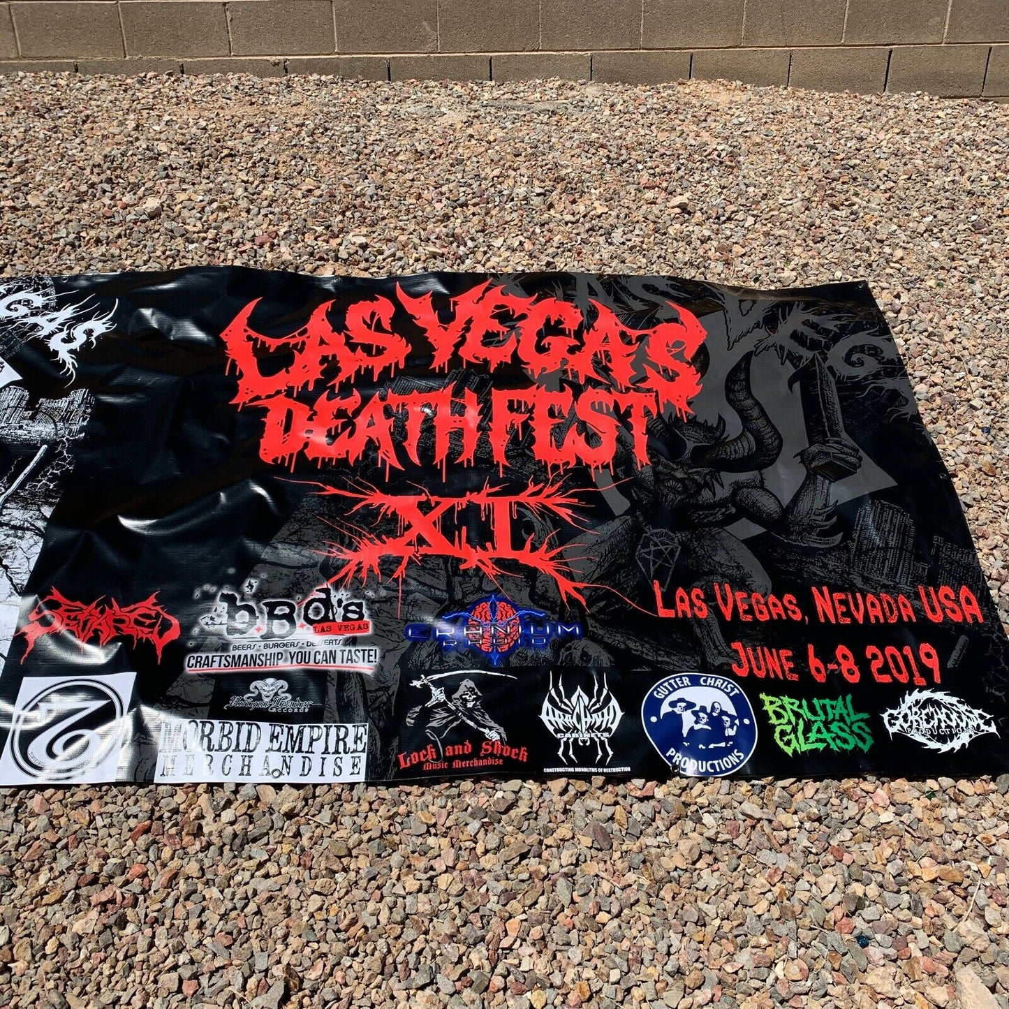 2019 Las Vegas Death Fest XI Heavy Metal Concert Banner Poster Festival Devil