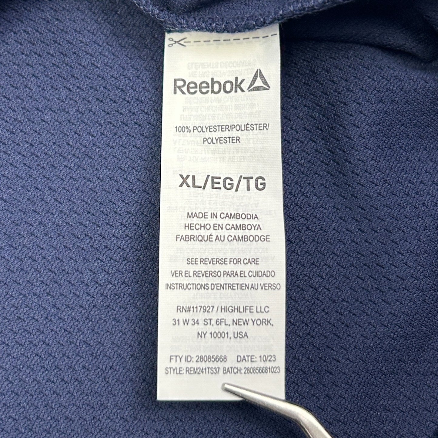 Reebok Classic Performance Polo Shirt Logo Blue Short Sleeve Mens XL X-Large - Neon Vintage