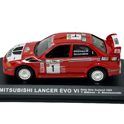 Mitsubishi Lancer EVO VI 1999 New Zealand Rally Diecast Race Car 1/43 Altaya Red