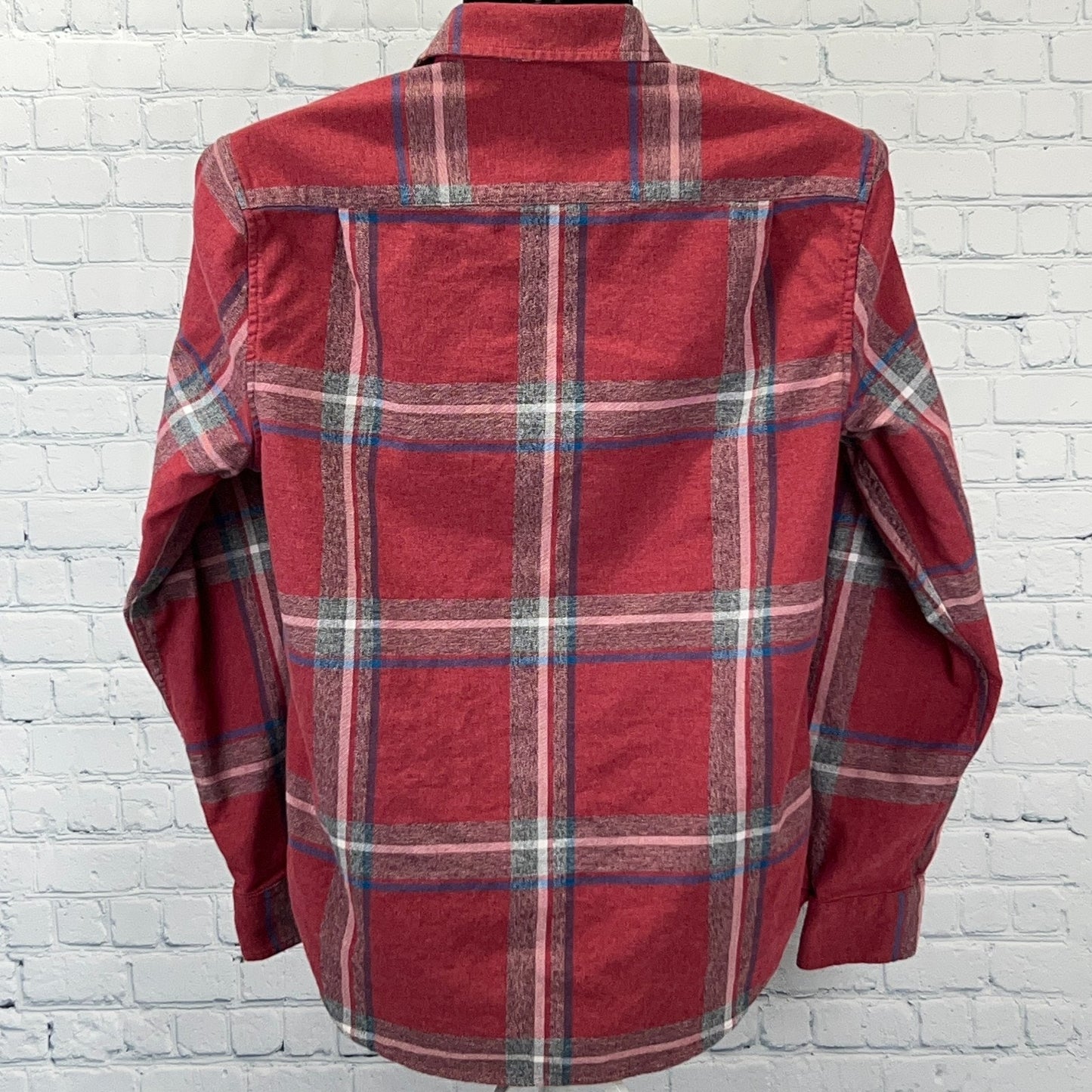 Lucky Brand Humboldt Plaid Workwear Button Front Shirt Red Long Sleeve M Medium