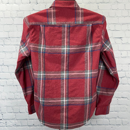 Lucky Brand Humboldt Plaid Workwear Button Front Shirt Red Long Sleeve M Medium