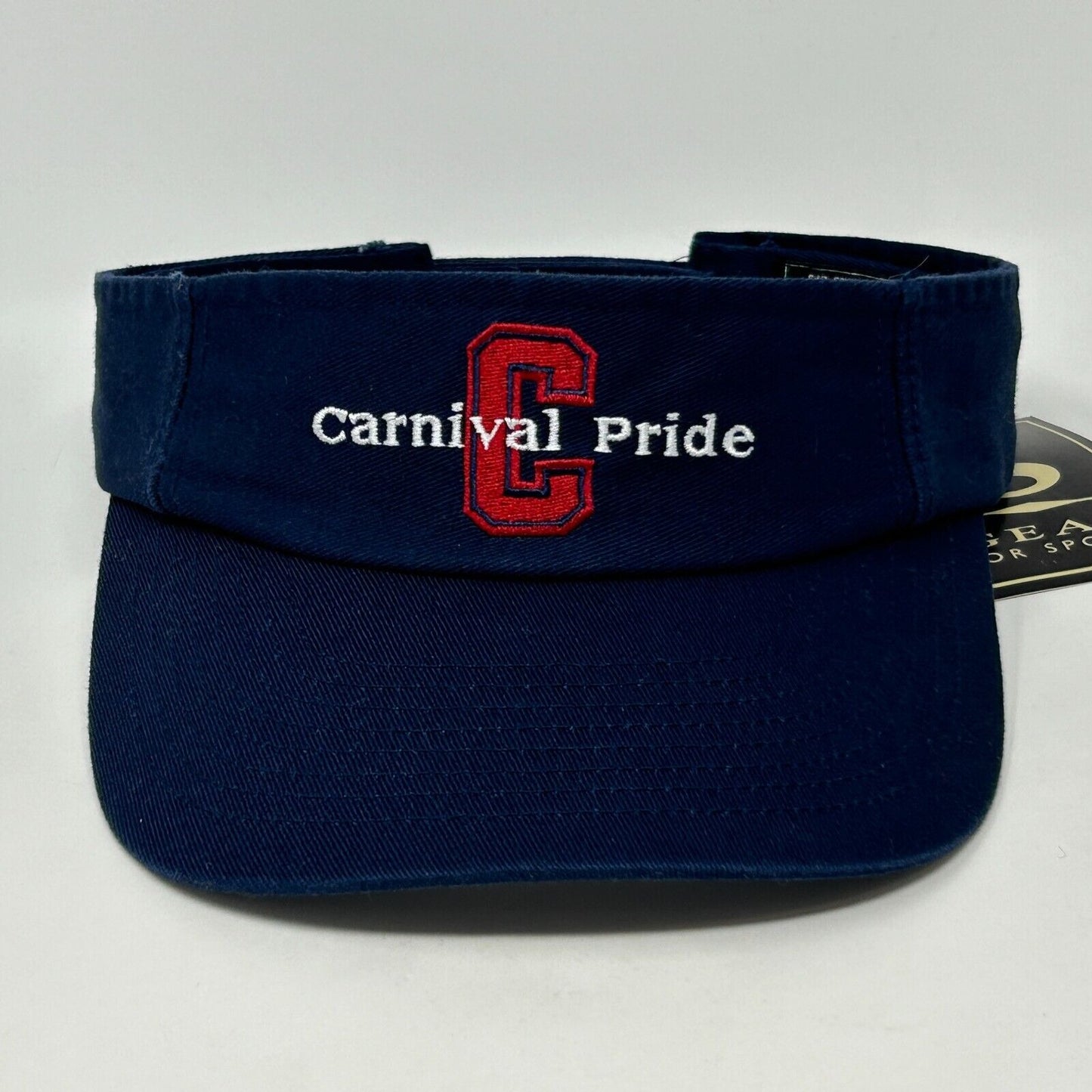 Gorra con visera Pride de Carnival Cruise Lines, la divertida gorra de viaje con correa trasera azul