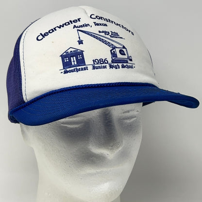 Vintage Southeast Jr High School Trucker Hat Baseball Cap Austin Snapback Blue