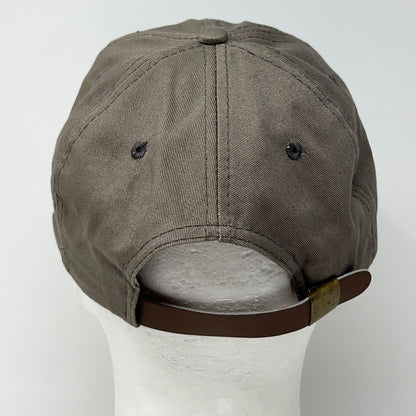 Vintage 90s B.U.M. Equipment Dad Hat Baseball Cap BUM Leather Strapback Gray