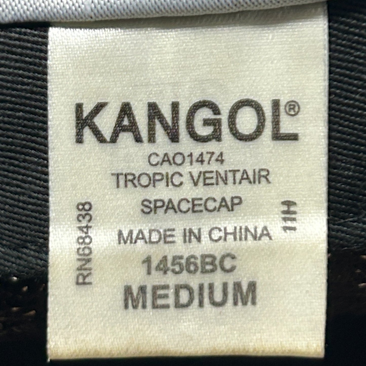 Kangol Tropic Ventair Spacecap Hat Baseball Cap Brown Flex Fitted Mens M Medium