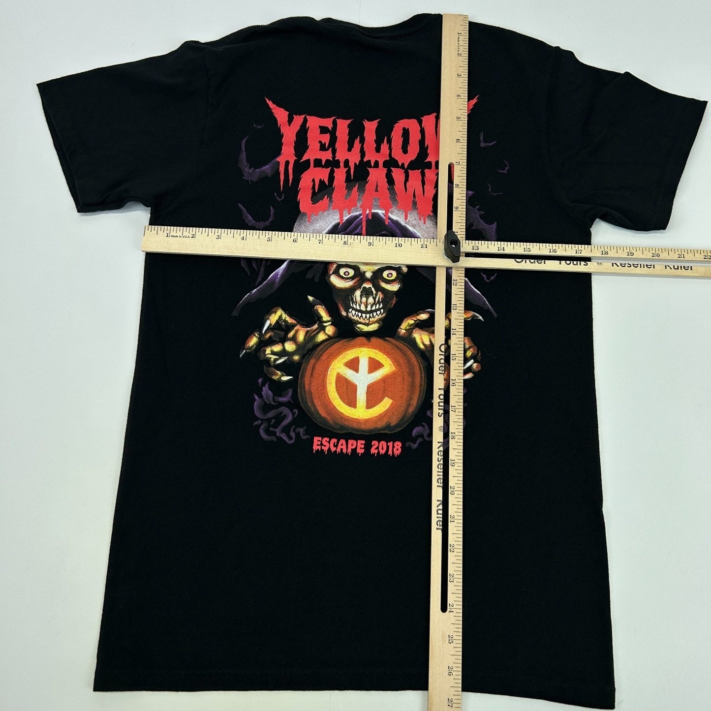 Yellow Claw x Escape Psycho Circus T Shirt EDM Insomniac Halloween Black S Small