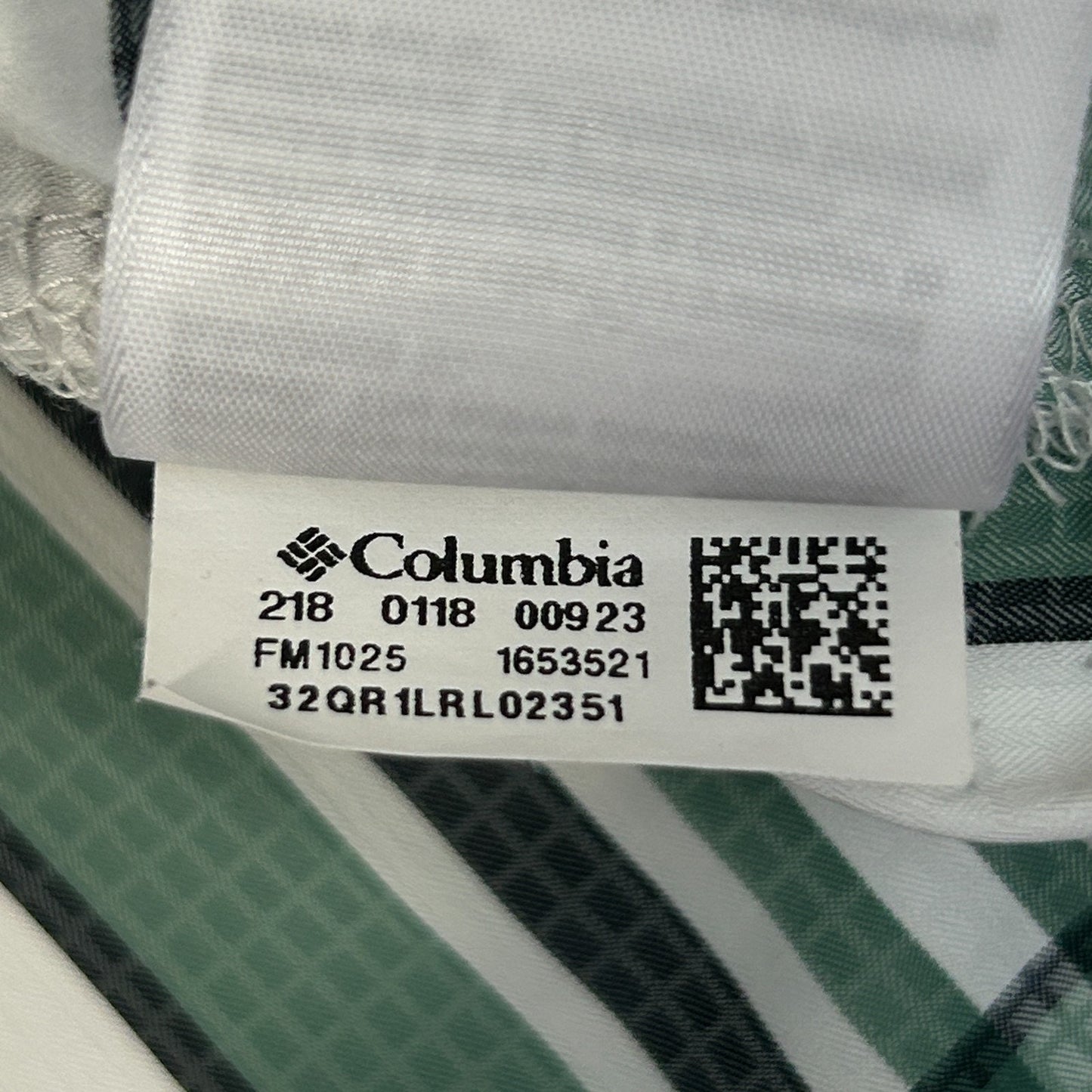 Columbia PFG Super Low Drag Button Front Shirt Fishing SS Plaid Green XL X-Large