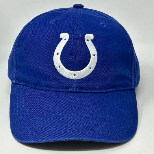 Indianapolis Colts Hat Cap Strapback Blue NFL Team Apparel Football 6 Panel - Neon Vintage