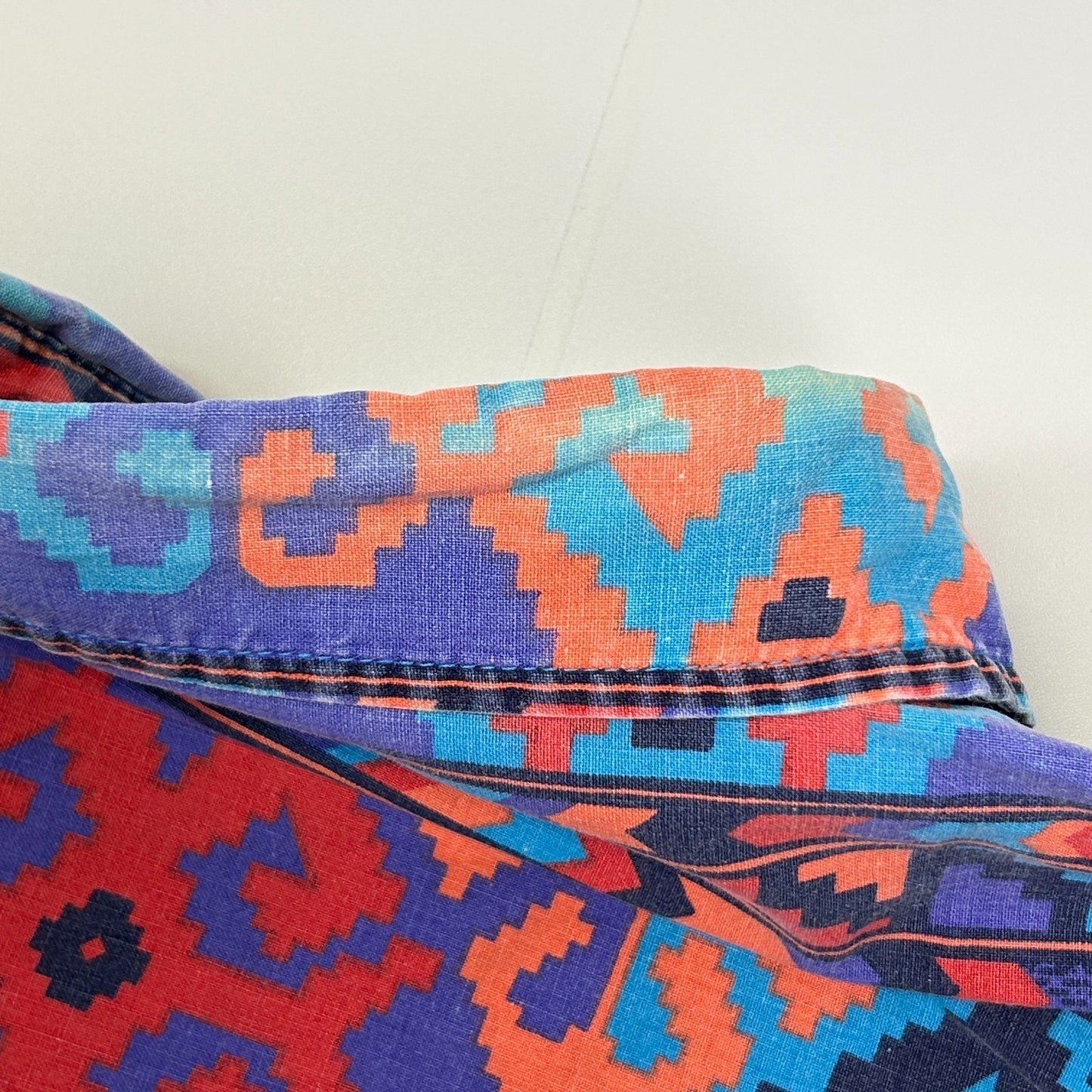 Vintage 90s Saddlebrook Western Wear Button Front Shirt Cowboy Orange M Medium